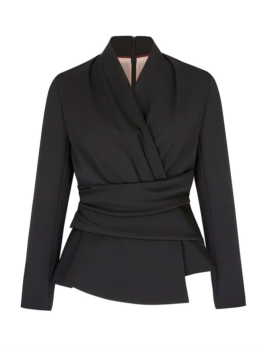 The Fold Black Peplum Thick Bellville Top, 8